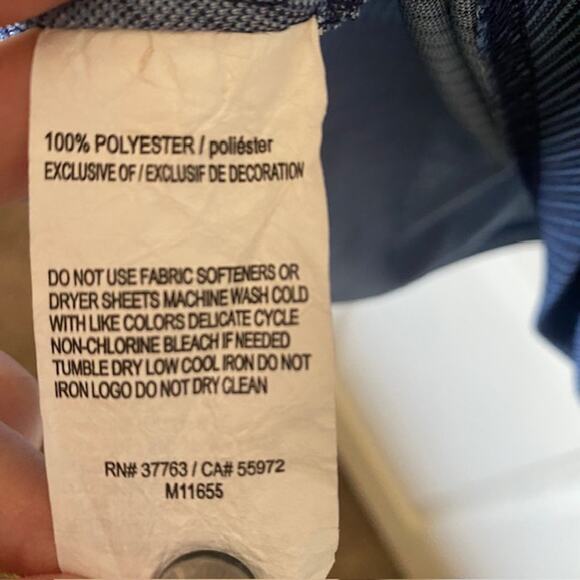 PGA Tour‎ Polo Shirt Blue Striped Short Sleeve Stretch Athletic Men's XL - Picture 6 of 7